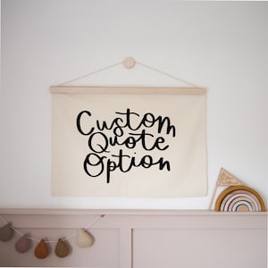 Custom Quote Wall Hanging - Choose your own wording 70x50cm - now available with eyelet hanging option