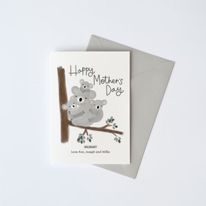 Carte Fête des Mères maman et petit koala(s)
