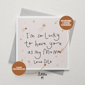 Tengo mucha suerte de tenerte Tarjeta: se puede personalizar