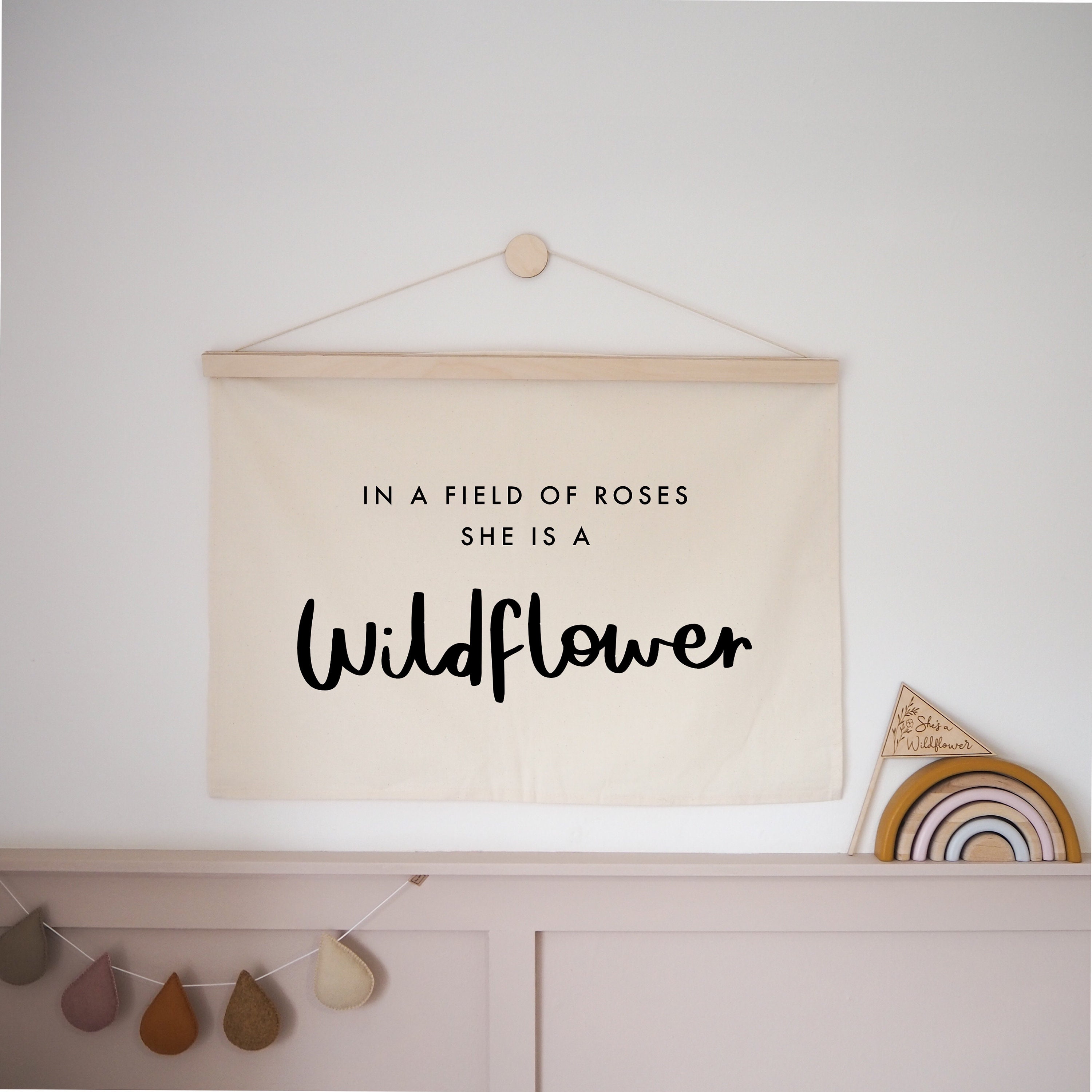 In a Field of Roses, She is a Wildflower Rustic Watercolour Floral Print –  Southbound Market