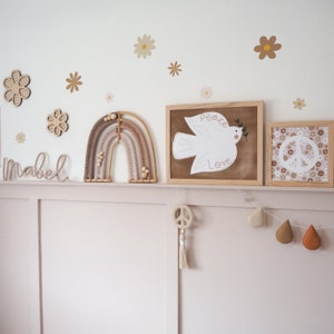 Daisy Wall Decals - Removable Wall Stickers, NEW MUTED COLOURS