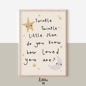 Twinkle Twinkle Little Star Quote Print image 1