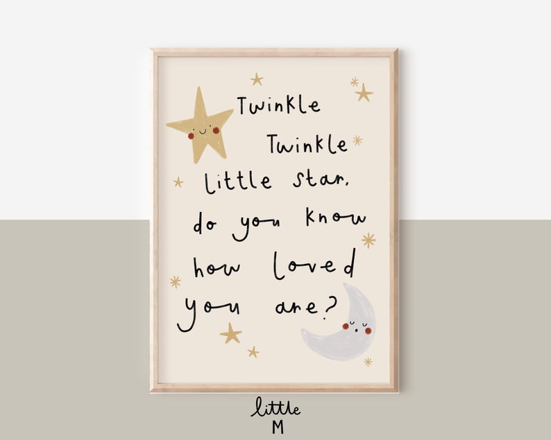Twinkle Twinkle Little Star Quote Print image 1