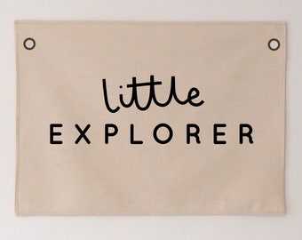 Little Explorer Banner 70x50cm - more lettering colours available