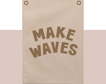 Stellen Sie Waves Banner 70 x 50 cm weitere Schriftfarben zur Verfügung