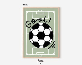 Goal Print - unframed A4-A1. More background colours available