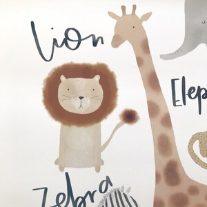 Safari Animals Print Can be personalised image 4