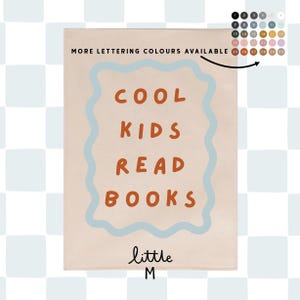 Cool kids read books cotton wall banner