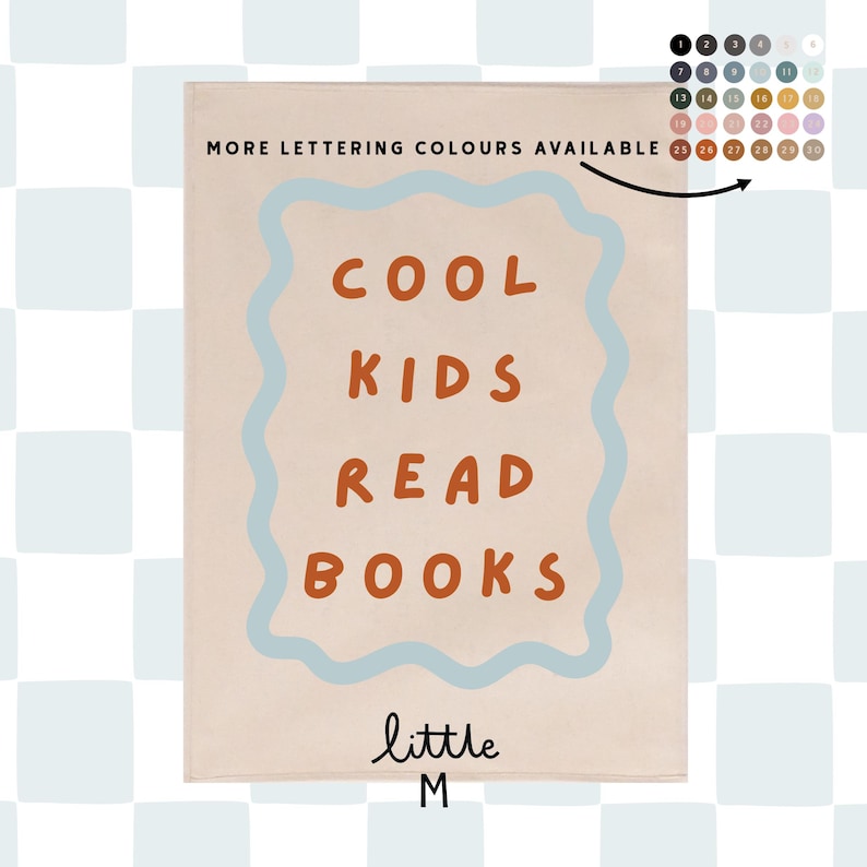 Cool kids read books cotton wall banner