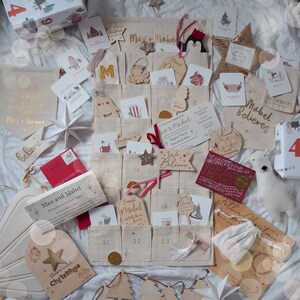 Advent Christmas Activity Cards With Personalised Storage Bag image 4