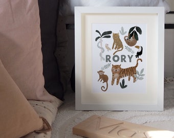 Personalised Jungle Print - Portrait