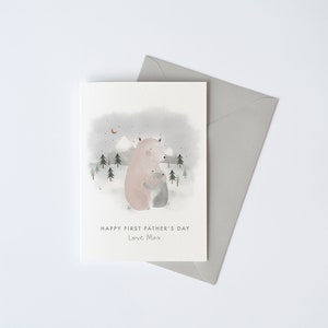Carte de fête des pères, personnalisable, carte de fête des pères d'un enfant, de bump, carte papa, première fête des pères, carte grand-père