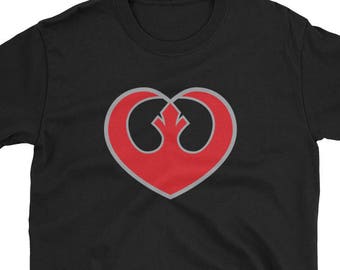 Rebel Heart Unisex/Men's Tee - Star Wars, Rebel Alliance, Leia