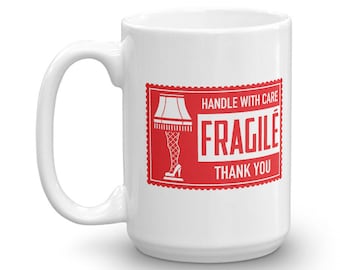 A Christmas Story mug - FRAGILÉ Leg Lamp funny Xmas