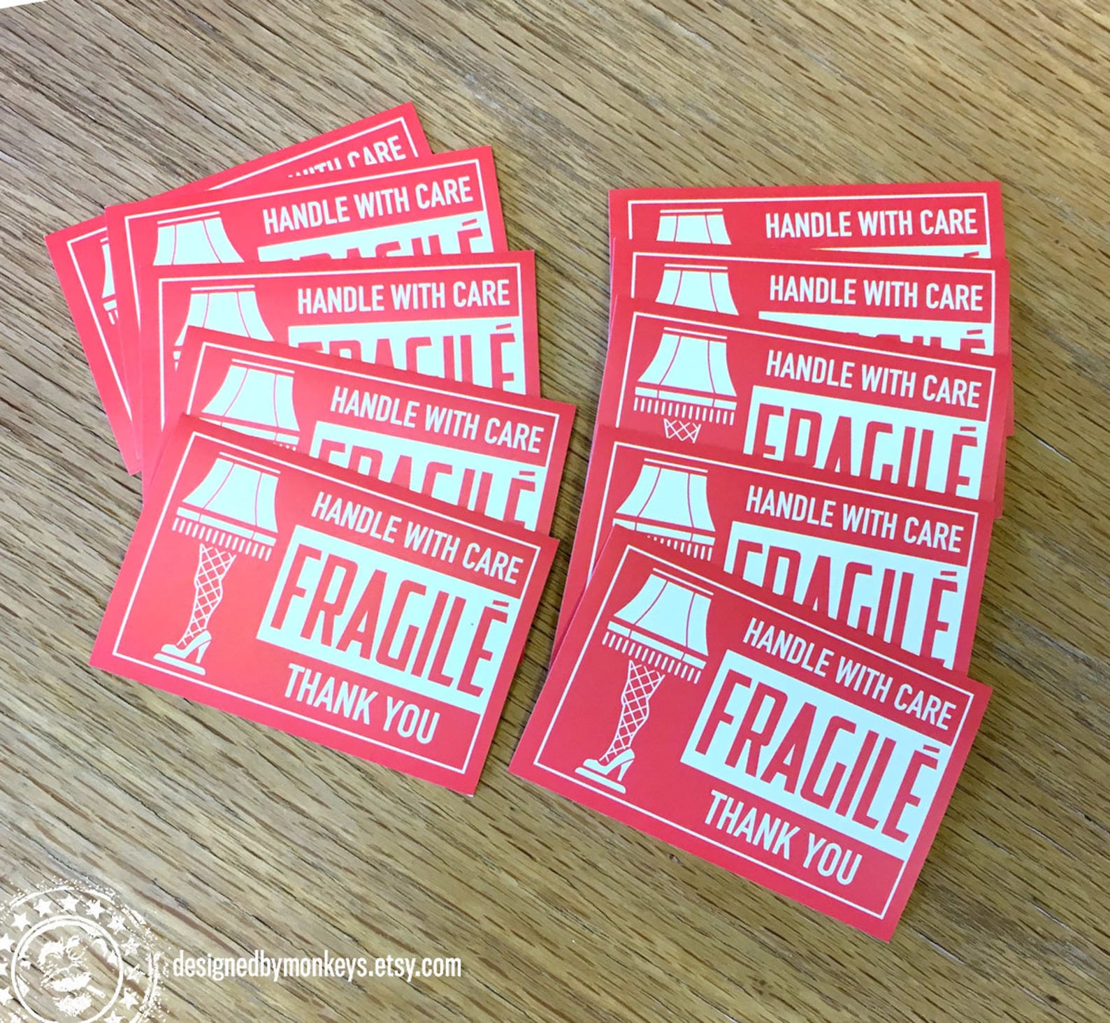 FRAGILE Mailing Labels A Christmas Story Leg Lamp Etsy Etsy