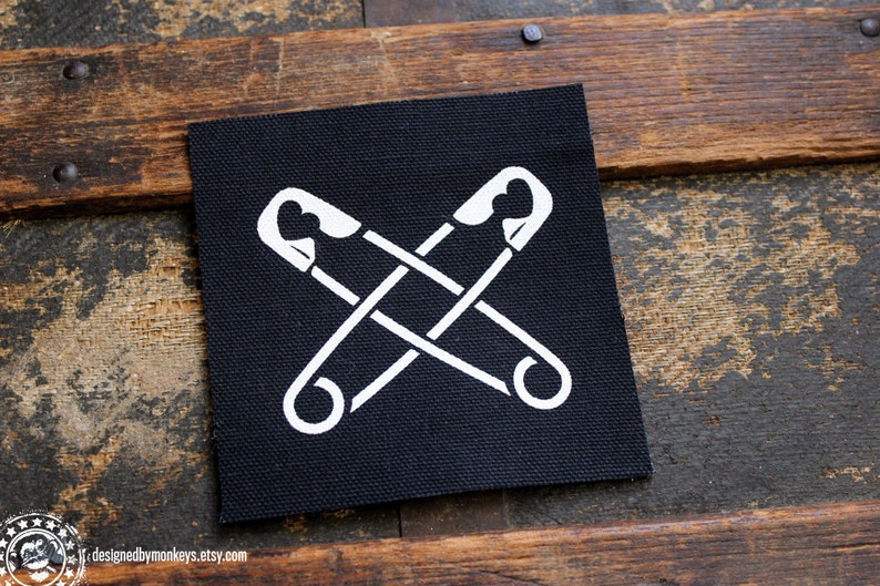 Safety Pin / Antifa Canvas Patch Safety Pin Movement Safe Etsy