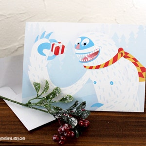 Geschenk van de Yeti leeg wenskaart w/envelop-single of packs!