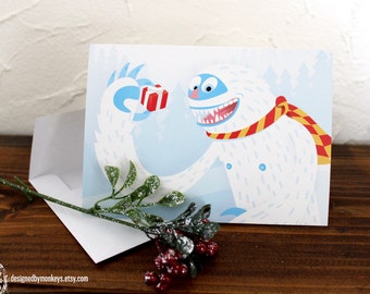 Cadeau de la carte de vœux Yeti Blank w / Enveloppe - simple ou packs!