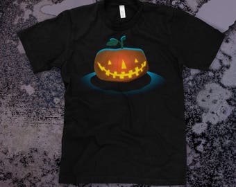 Jack-o-lantern Unisex T-Shirt in BLACK or Navy