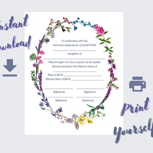 Jewish Conversion Certificate Etsy