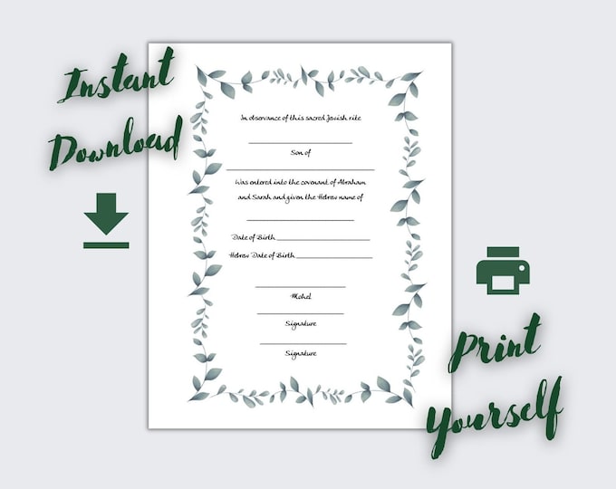 Jewish Baby Naming Certificate lavender Forget-me-not Fine-art Print ...