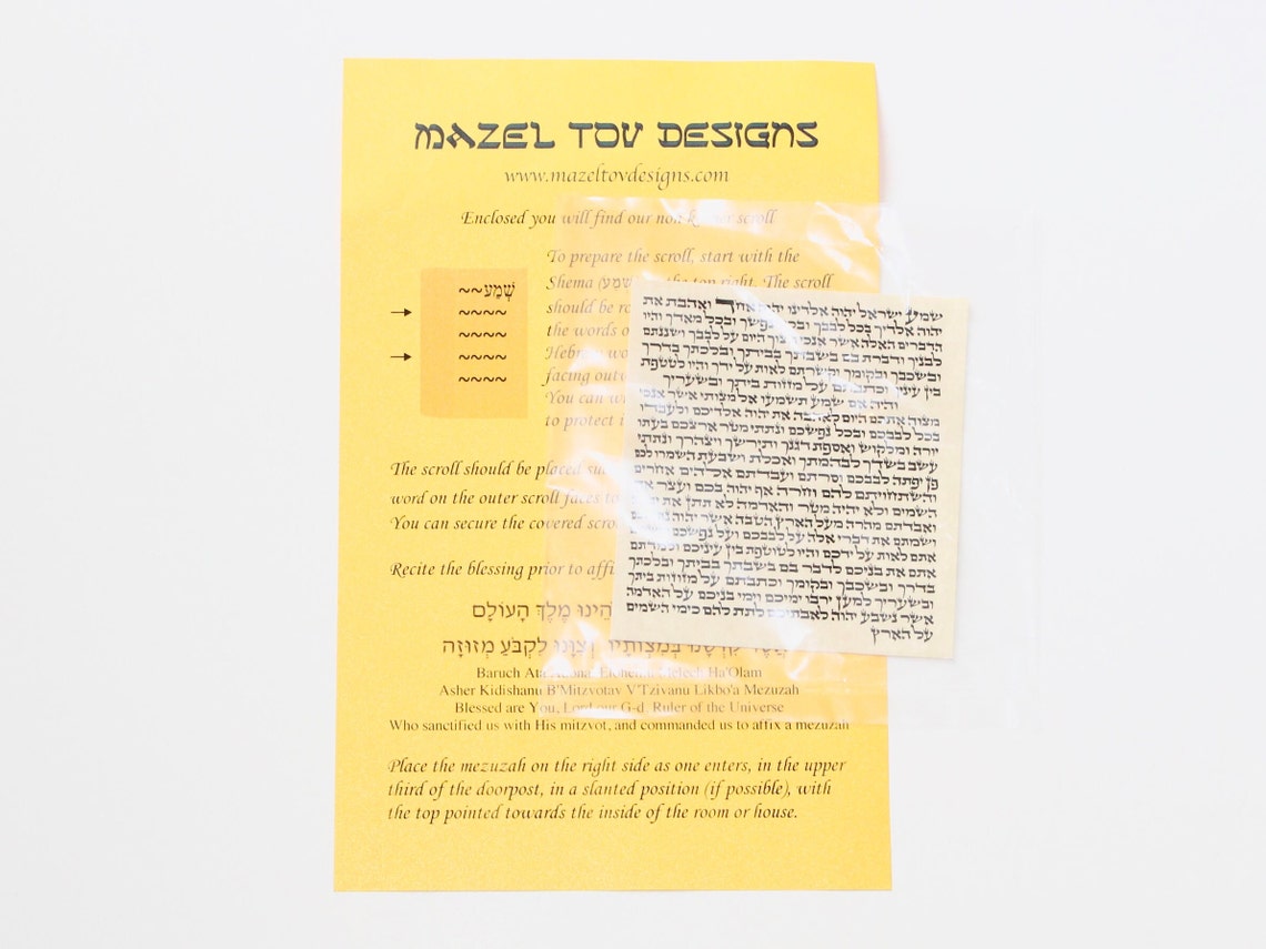 Non Kosher Mezuzah Scroll Klaf on Parchment Paper for a Etsy