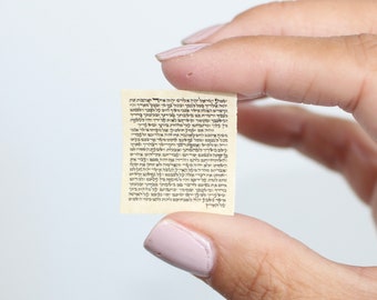 1" Mini Non Kosher Mezuzah Scroll klaf on Parchment Paper