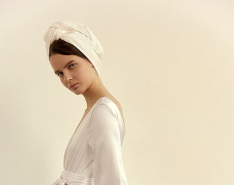 Fashion cotton turban headwrap for bride