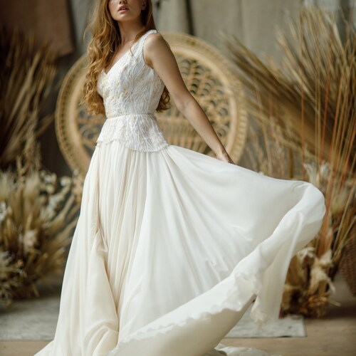 Mexican Embroidered Wedding Dress - Etsy