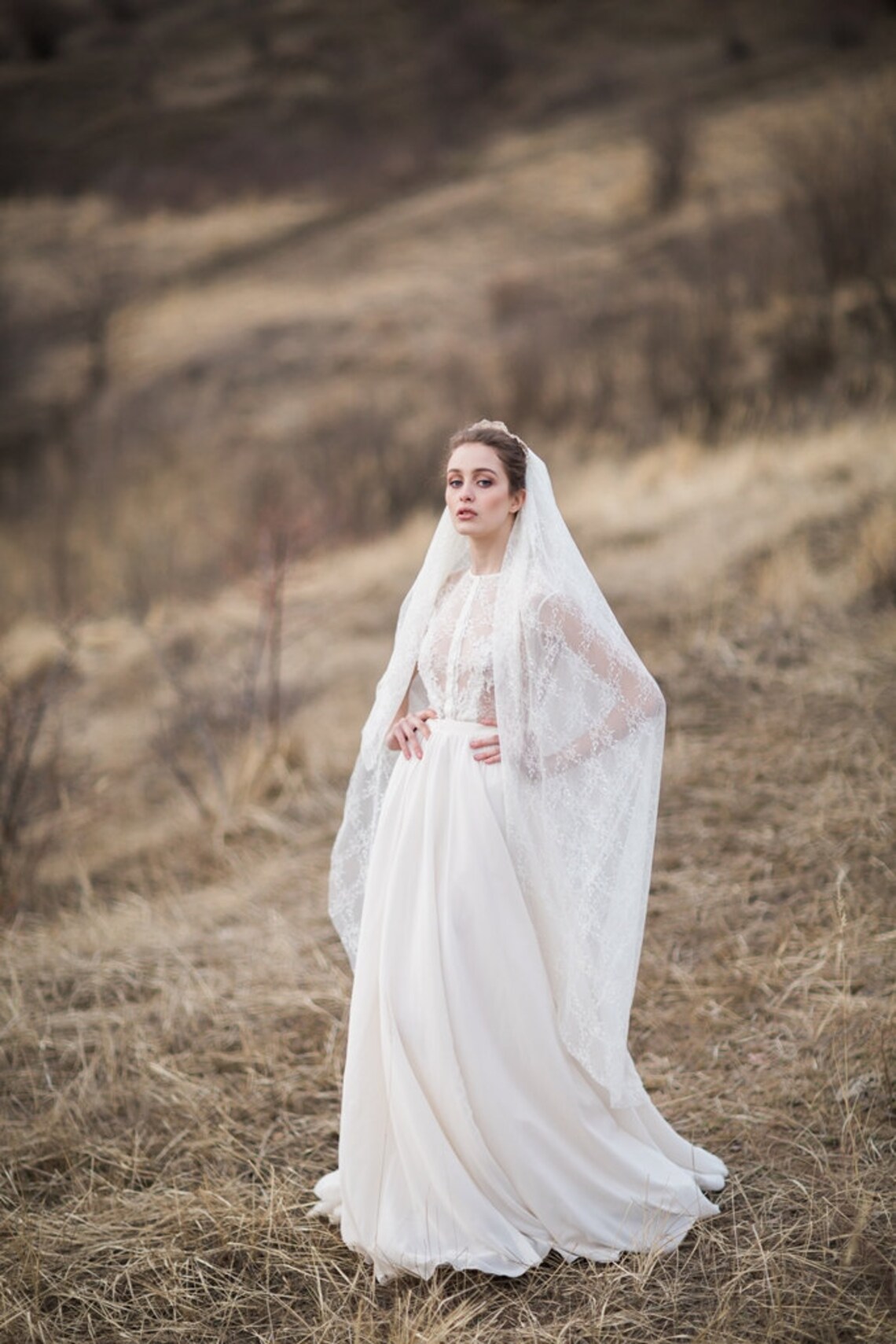 long lace veil wedding
