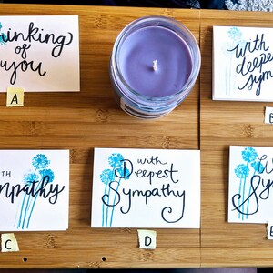 Cartes de sympathie à la main