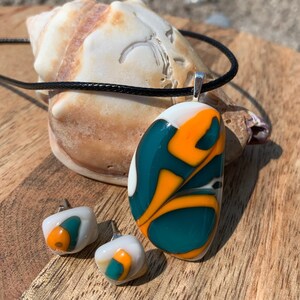 Etsy fused glass on sale jewelry
