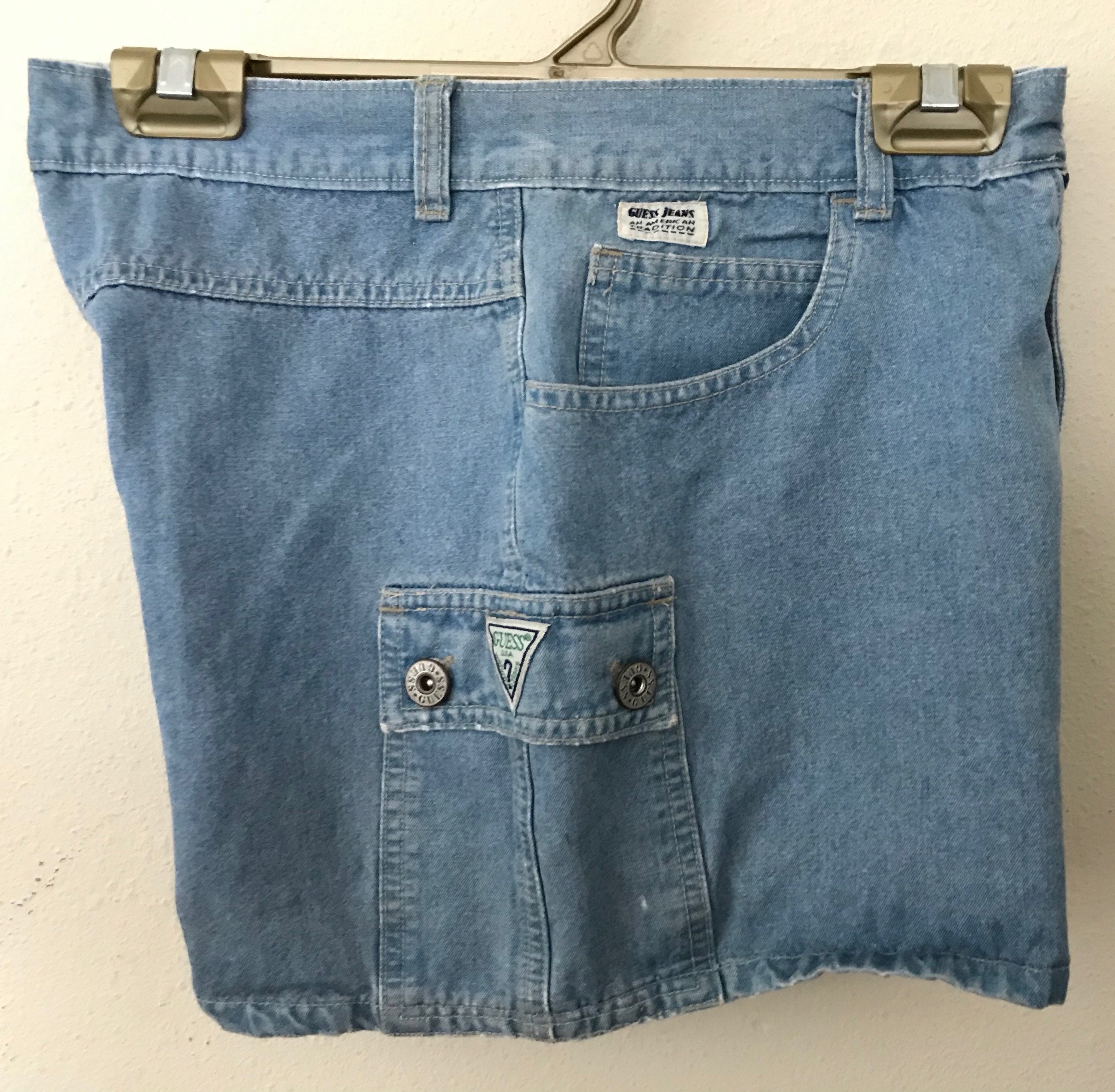 1980s/1990s Vintage Guess Shorts Denim Jeans Shorts Talla 29 Etsy España