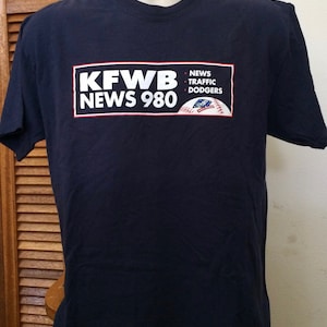 1990s KFWB Radio T shirt Dodgers T shirts Radio Station T shirts Vintage 1990s T shirts  Medium Vintage T shirts