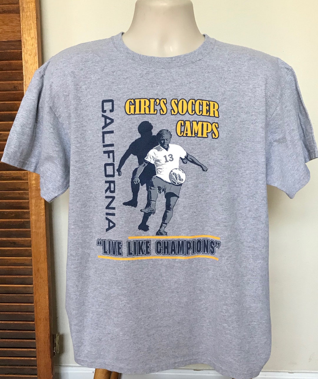 Vintage Soccer T Shirt Port Authority Gray Graphic T Shirts - Etsy