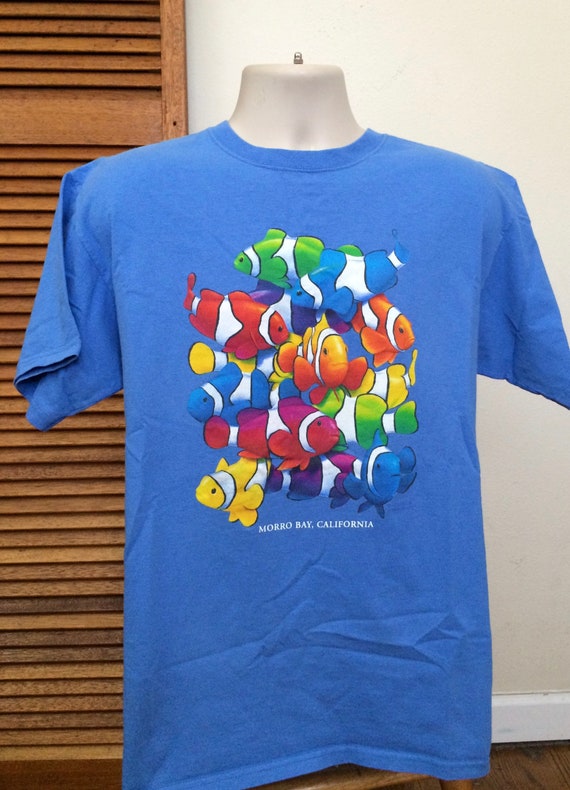 Vintage Koi Fish T Shirt Morro Bay California T Shirt Oceanography Vintage  Large Travel Tourist T Shirts Koi Fish Shirt 