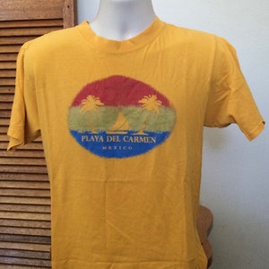 Vintage Playa Del Carmen T shirt yazbek Mexico Beaches Graphic T shirt
