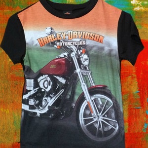 YouthSize 5 Pajamas Harley Davidson Pajama Top Shirt Pajama Youth Children Vintage