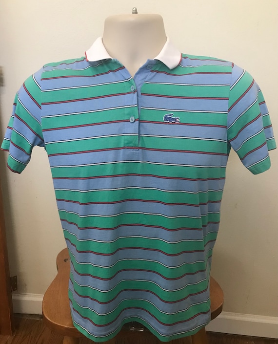 1980s Lacoste Polo Shirt XS Women's Striped Polo S