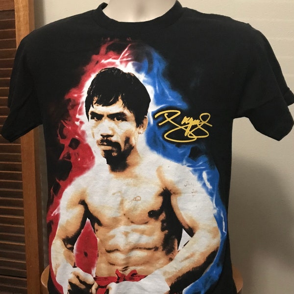 Manny Pacquiao T shirt Filipino Boxer Boxing T shirts Philippines Sports T shirts Adult Small Graphic T shirts