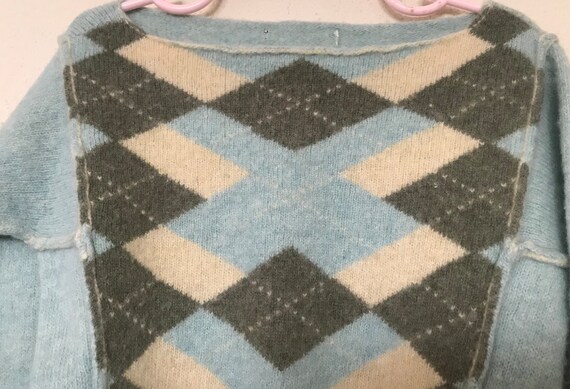 Girls Vintage Style Argyle Sweater Girls Size 4 S… - image 2