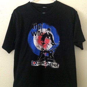 Classic Rock T shirts Quadrophenia  Mod Ska &quot;The Who&quot; Band T shirt  1979 British Film Black Short Sleeve Shirts