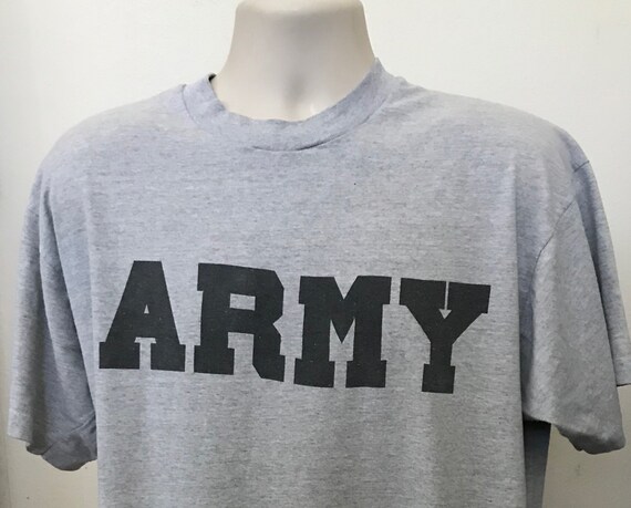 XL Vintage ARMY Gray T shirt Vintage 