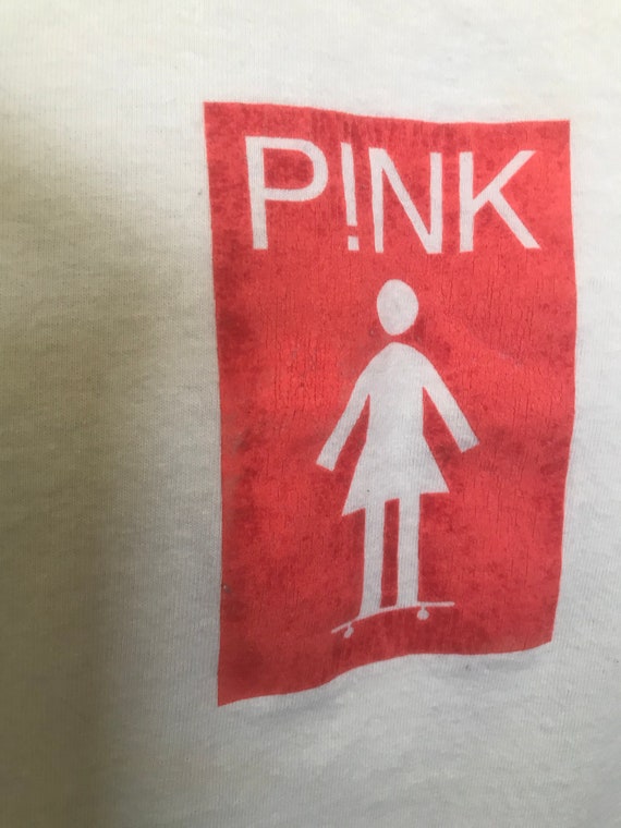 Pink Skateboard Ringer T shirts Adult Small T shi… - image 4