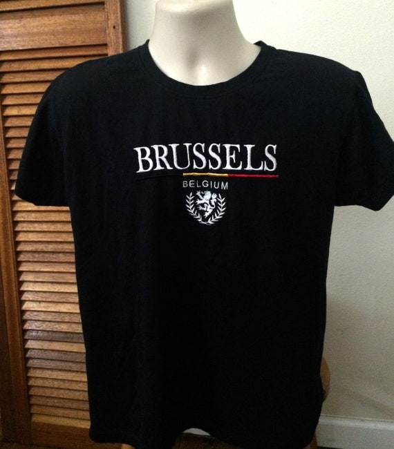 Brussels Belgium Womens Black T Shirt Size Medium Travel - Etsy