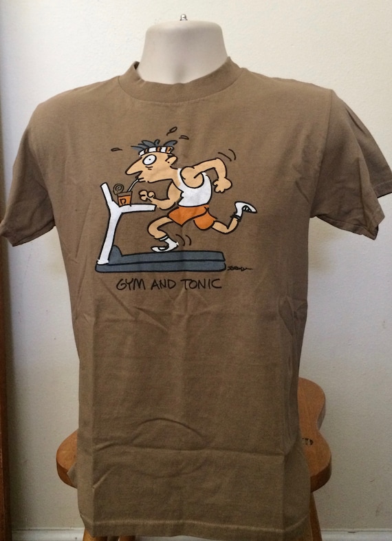 Vintage Small T shirts Funny T shirts "Gym and Ton