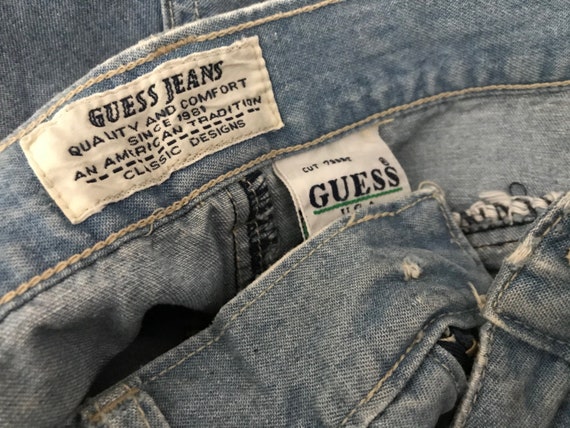 1980s/1990s Vintage Guess Shorts Denim Jeans Shor… - image 5