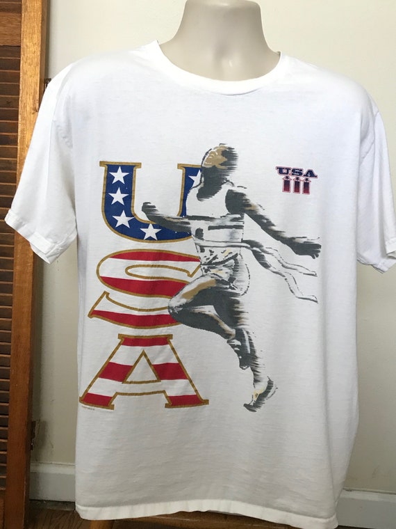 USA Marathon Vintage T shirt Vintage Sports T shi… - image 1