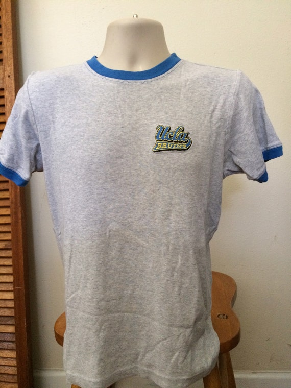 Vintage UCLA Ringer T shirt Embroidered Emblem Log