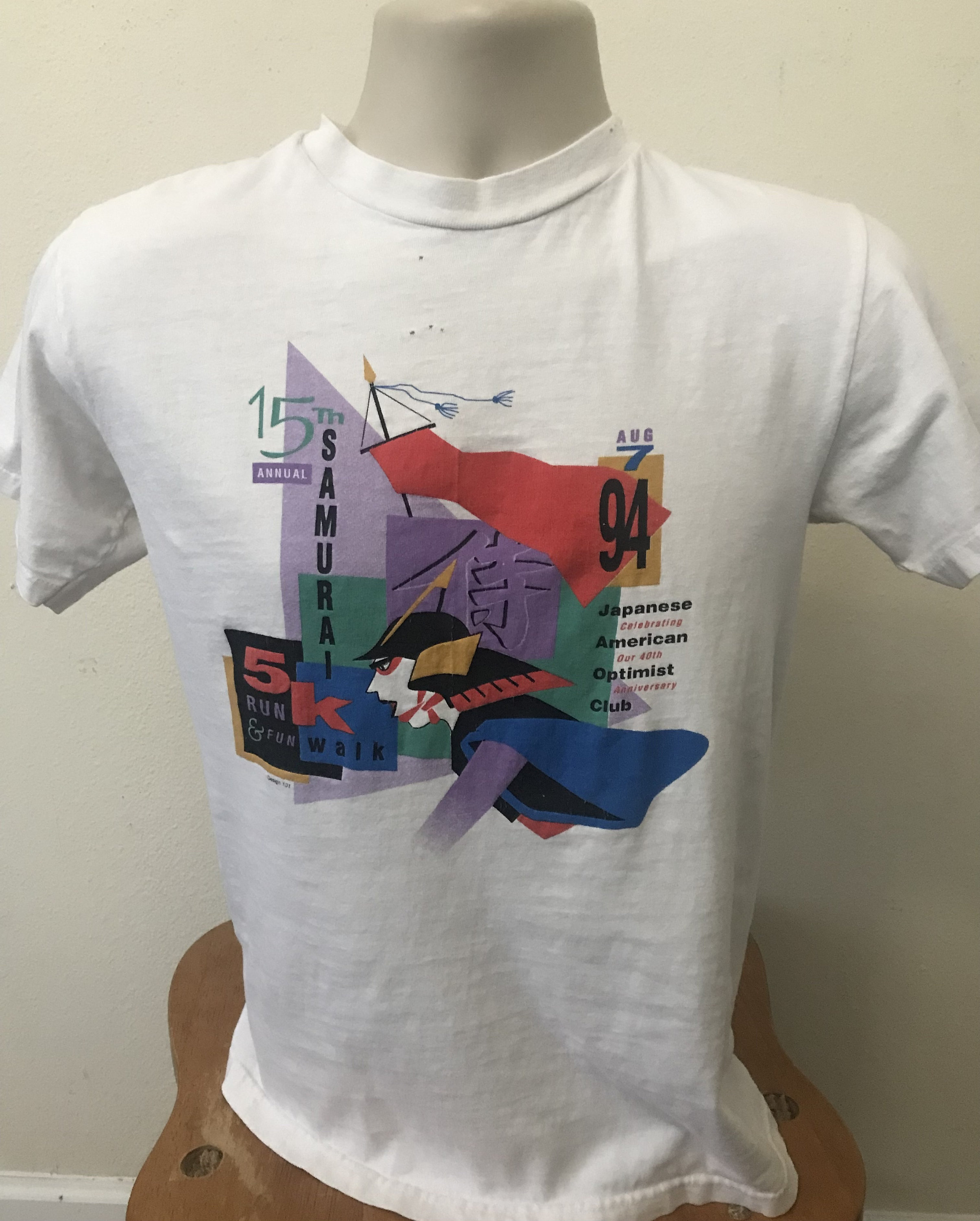 1994 Grungy Vintage Japanese American Optimist Club 5K Run